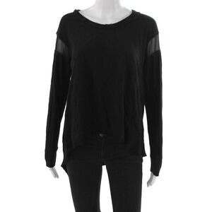 Wilt Womens Black Basic 100% Cotton Crew Neck Long Sleeve T Shirt Size XS